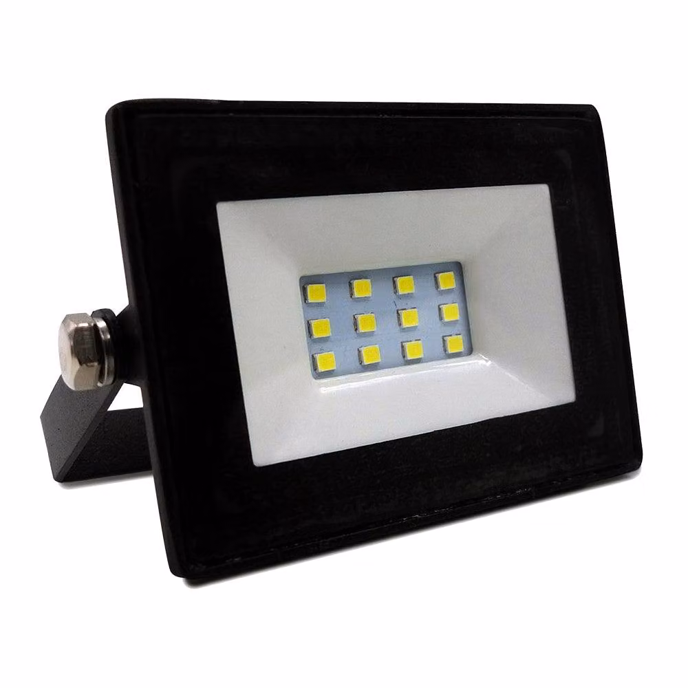 ENER-J Pack of 2 Slim Line LED Floodlights, 10W, Black – 2