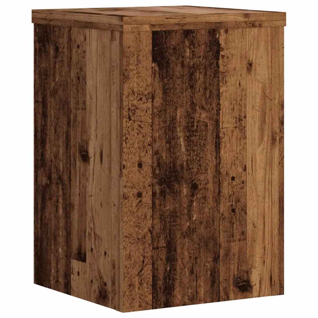 Berkfield Home Set of 2 Modern Square Tabletop Plant Stands in Brown Engineered Wood, W/D/H: 20 x 20 x 30 cm – 4