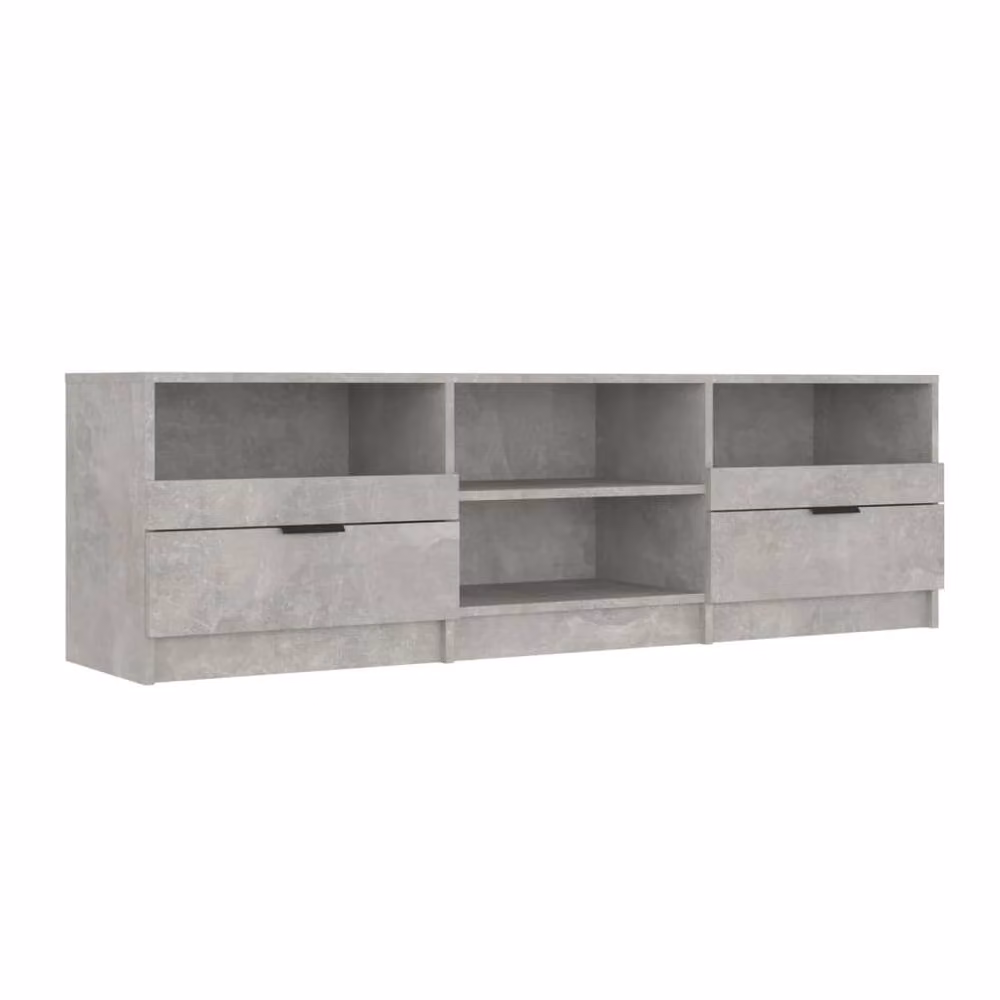Berkfield Home Modern TV Cabinet in Concrete Grey, W/D/H: 150 x 33.5 x 45 cm – 2