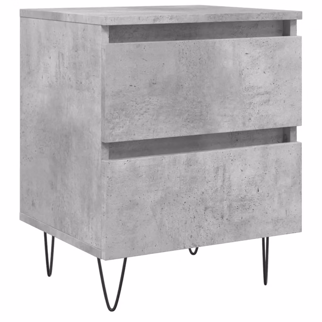 Berkfield Home Bedside Cabinet in Concrete Grey, W/D/H: 40 x 35 x 50 cm – 2