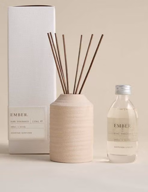 Teraire Ember Ceramic Reed Diffuser, Beige, 150ml