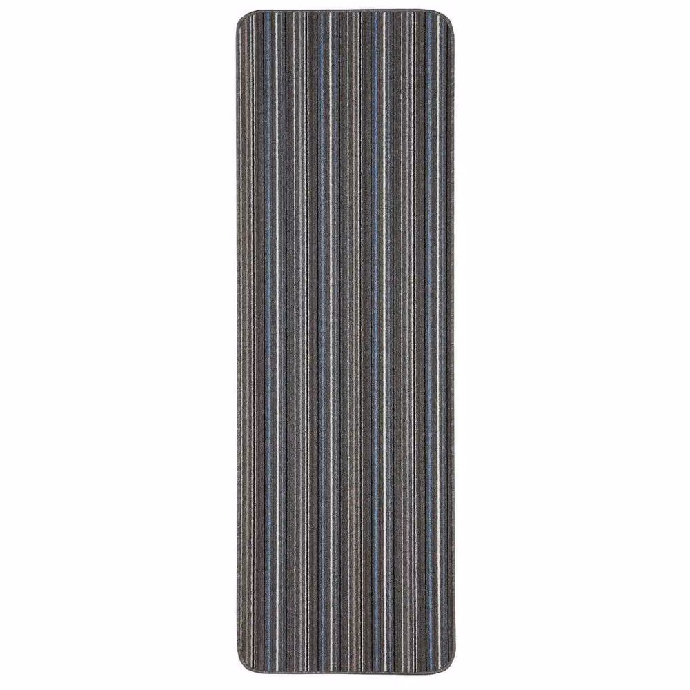 The Rug Shop UK Machine Washable Anti-Slip Polypropylene Floor Mat in Blue and Grey, W: 67 cm x L: 200 cm – 2