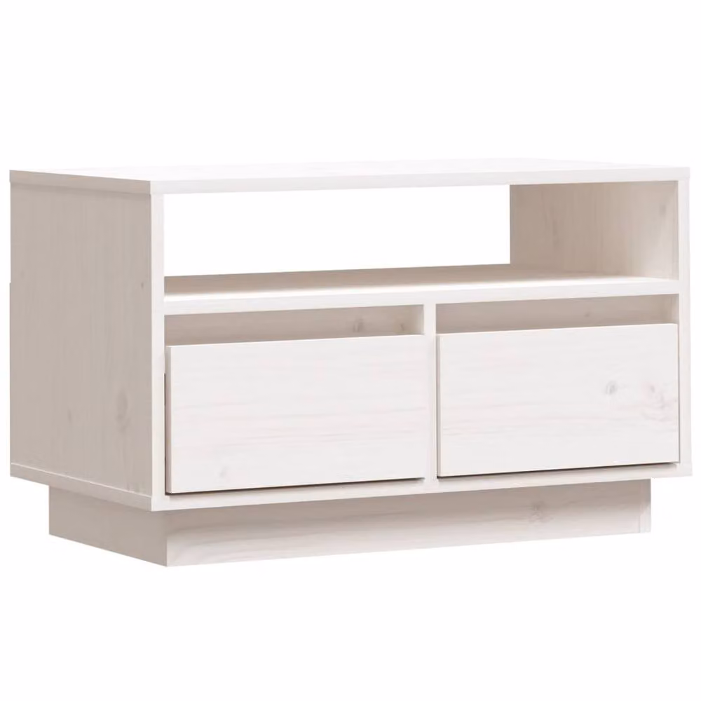 Berkfield Home White Solid Wood Pine TV Cabinet W/D/H: 60 x 35 x 37 cm – 2
