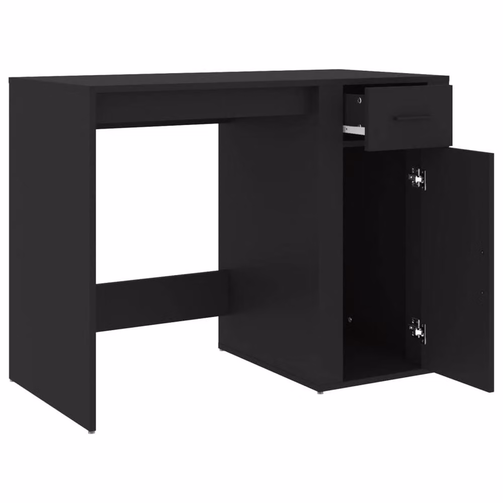 Berkfield Home Modern Black Computer Desk in MDF, W/D/H: 100 x 49 x 75 cm – 6