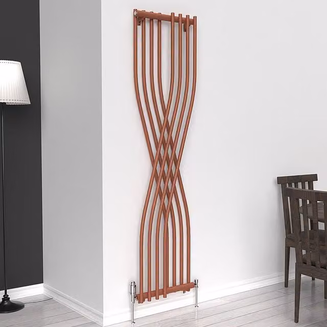 Lux Heat Xtreme Vertical Steel Radiator in Bronze/Brown, H: 177.5 cm, W: 45 cm