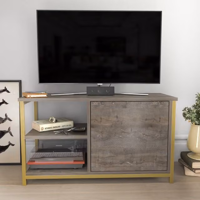 Decorotika Muskegon TV Unit in Gold and Wenge