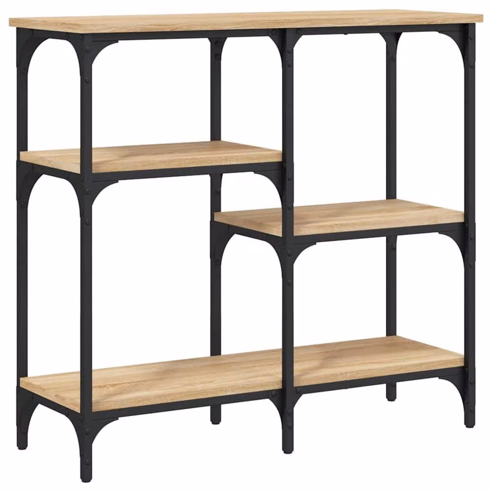 Berkfield Home Sonoma Oak Decorative Console Table in Brown, W/D/H: 80 x 29 x 75 cm – 3