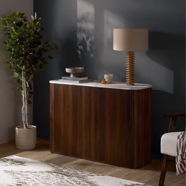 Birlea Kagu 2 Door Modern Sideboard in Brown Oak Wood Finish