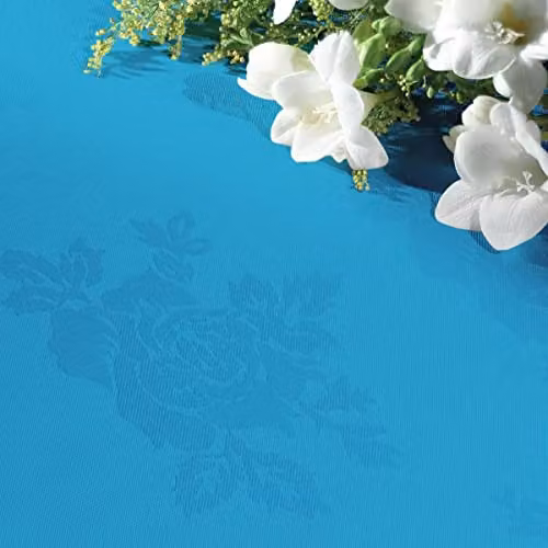 Vision Linens Blue Floral Polyester Napkin, W/D: 56 x 56 cm – 2