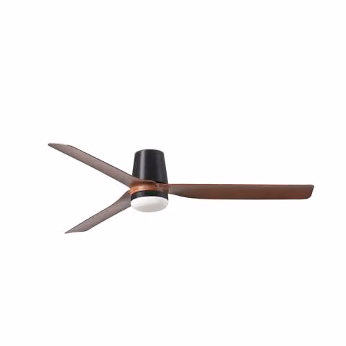 Netlighting Punt Tub 132cm LED Ceiling Fan in Black and Brown with 20W Light