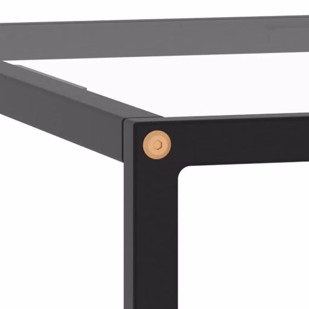 Berkfield Home Modern Black Coffee Table with Tempered Glass, W/D/H: 60 x 60 x 35 cm – 4