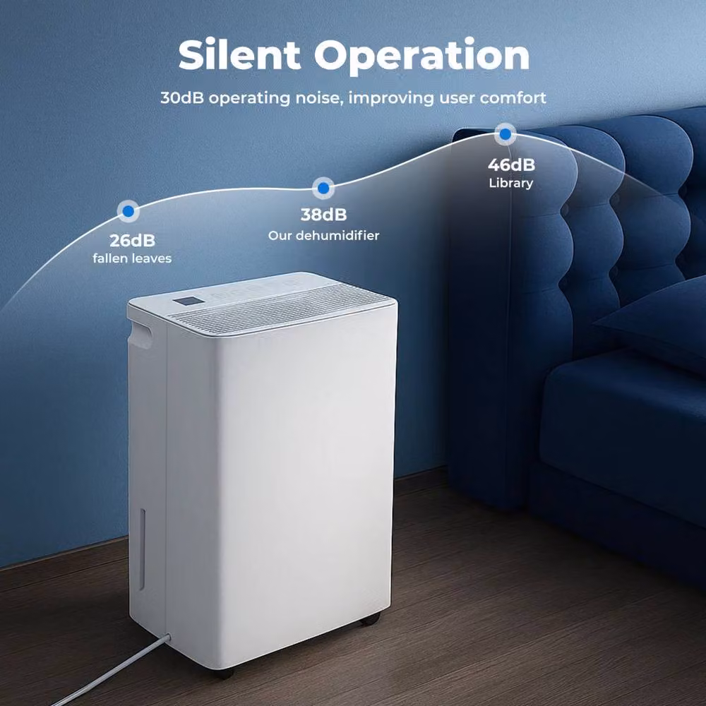 Spector 10L Dehumidifier and Air Purifier with Ioniser and Continuous Drain in White – 3