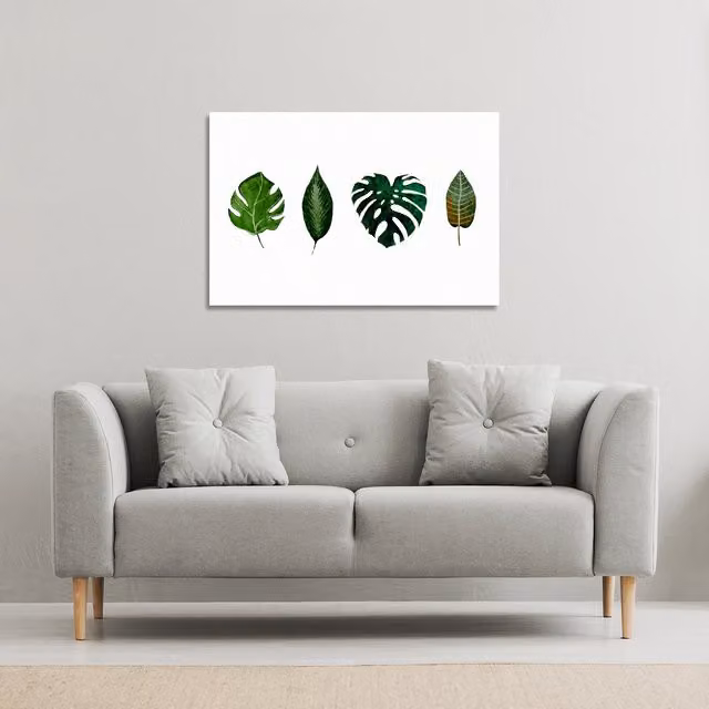 Benjamin Tate Design LTD Leaves Selections Botanical Floral Canvas Print, Green, W: 77 cm, H: 114 cm