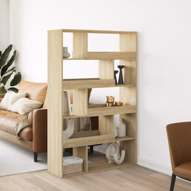 Berkfield Home Sonoma Oak Room Divider in Brown, W/D/H: 100 x 33 x 156.5 cm – 1