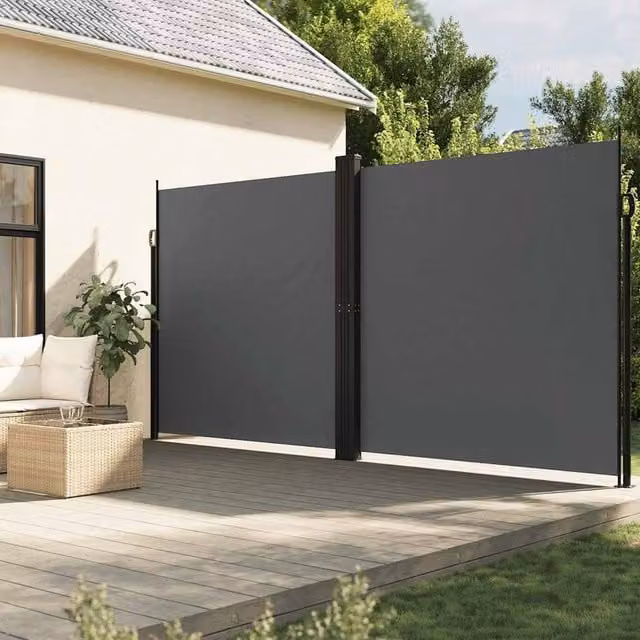 Berkfield Home Retractable Side Awning in Anthracite, W/H: 600 x 200 cm