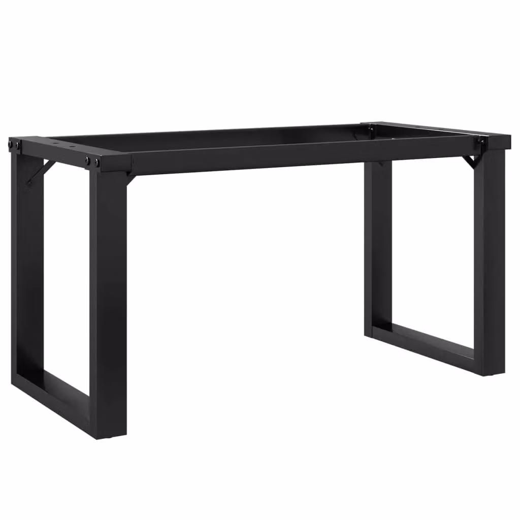 Berkfield Home O-Frame Coffee Table Legs in Black Steel, W/D/H: 80 x 40 x 43 cm – 2