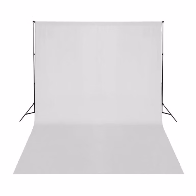 Berkfield Home White Cotton Backdrop, W: 500 cm, H: 300 cm