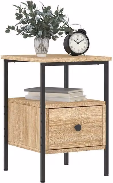 Berkfield Home Sonoma Oak Bedside Cabinet in Brown, W/D/H: 34 x 36 x 50 cm – 1