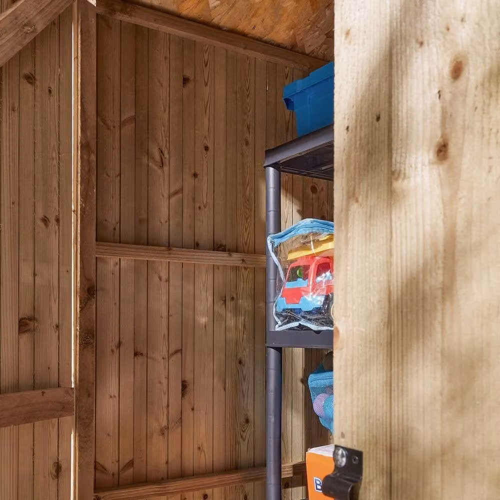 Rowlinson Signature Heritage T&G Single Door Apex Shed in Brown, W/D/H: 120 x 90 x 195.5 cm – 2