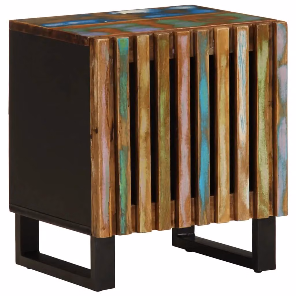 Berkfield Home Set of 2 Reclaimed Solid Wood Bedside Cabinets in Brown, W/D/H: 40 x 34 x 46 cm – 2