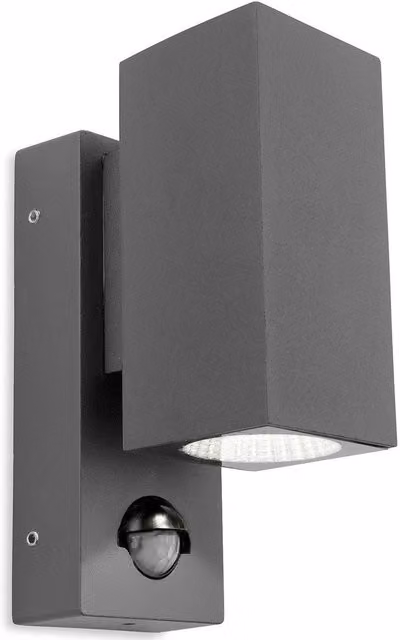 Netlighting Dino LED Outdoor Wall Light with PIR Motion Sensor, Black, IP44