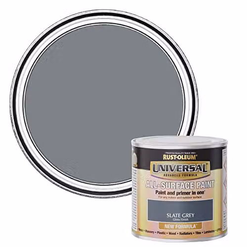 Rust-Oleum Universal Gloss Spray Paint in Slate Grey, 250ml – 1