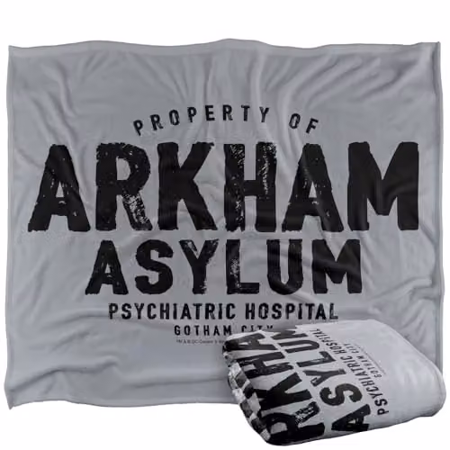 Warner Bros. Batman Arkham Asylum Silky Touch Super Soft Fleece Throw Blanket, Multicolour, W: 152.4 cm x D: 127.0 cm – 1