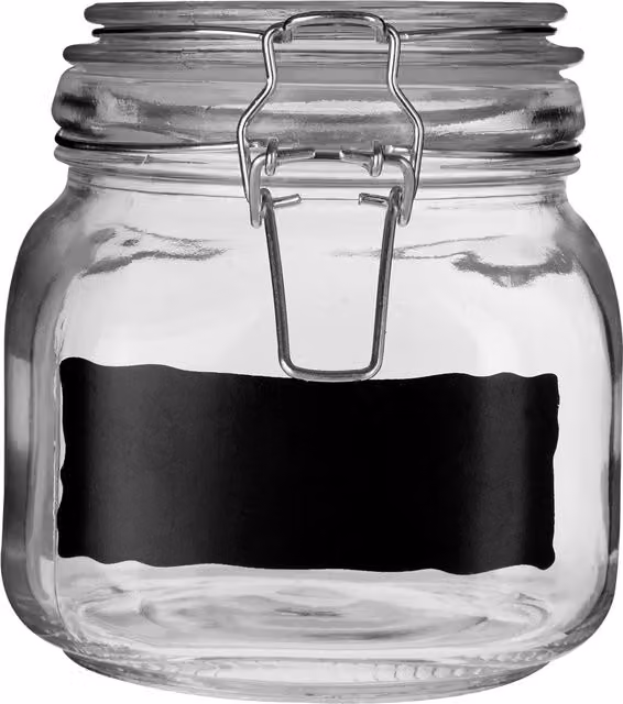 Premier Housewares Small Glass Storage Jar with Clip Lid, Transparent, W/D/H: 12 x 12 x 11 cm – 3