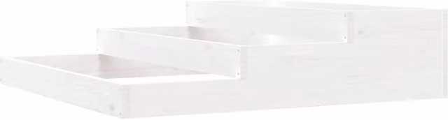 Berkfield Home White Wooden Raised Planter, W/D/H: 107 x 107 x 27 cm