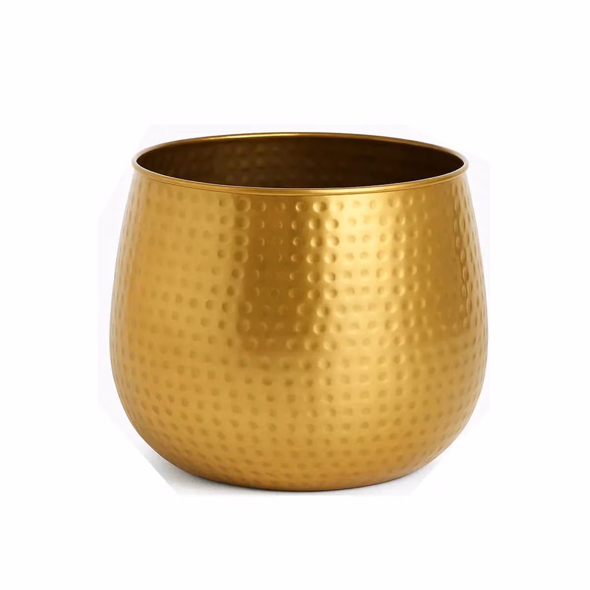 Melody Maison Gold Hammered Metal Round Tabletop Planter W: 40 cm, D: 38 cm – 2