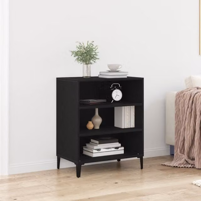 Berkfield Home Black Oak Sideboard, W/D/H: 57 x 35 x 70 cm – 1
