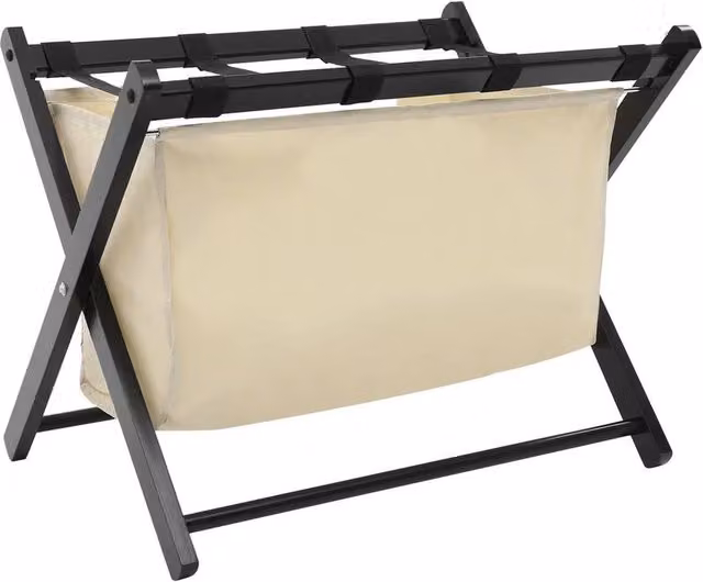Ventryn Modern Folding Luggage Rack Stand in Black, W/D/H: 63 x 45 x 50 cm