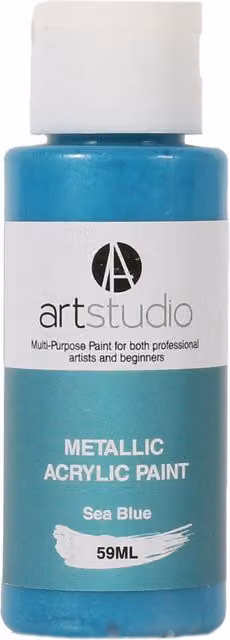 Art Studio Metallic Acrylic Paint in Sea Blue