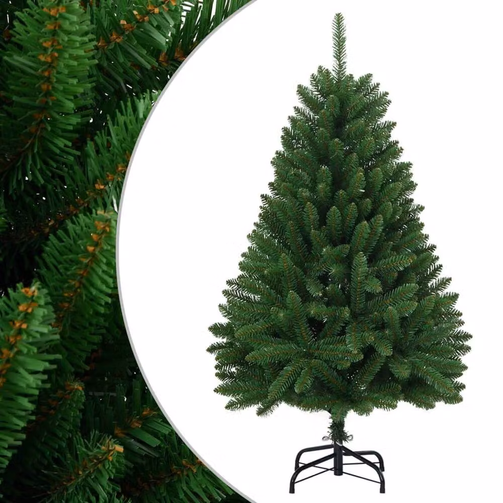 Berkfield Home Beautiful Green Artificial Hinged Tabletop Christmas Tree with Stand, Height: 120 cm – 2