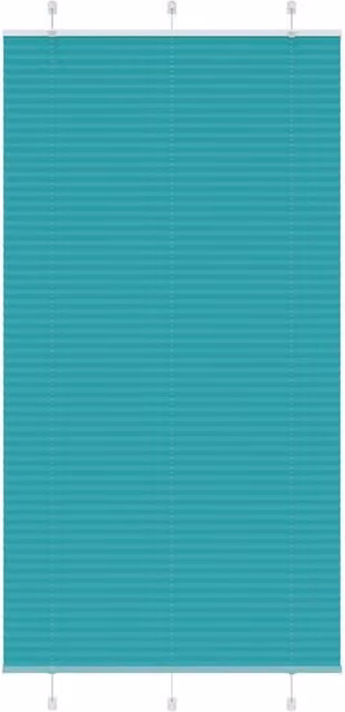 Berkfield Home Single Pleat Petrol Green Polyester Semi-Transparent Blind, W: 110 cm, H: 200 cm