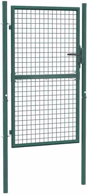 Berkfield Home Green Steel Single Swing Fence Gate W: 100 cm, H: 150 cm – 1