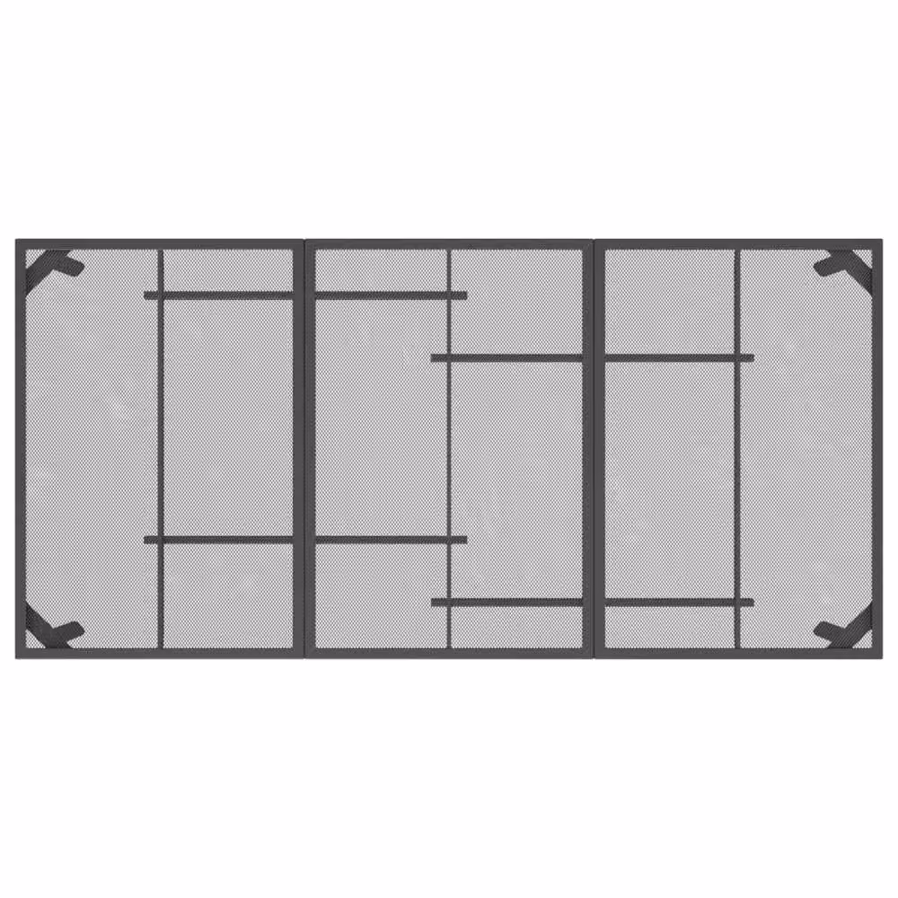 Berkfield Home Anthracite Garden Table in Black Powder Coated Steel Mesh, W/D/H: 165 x 80 x 72 cm – 2