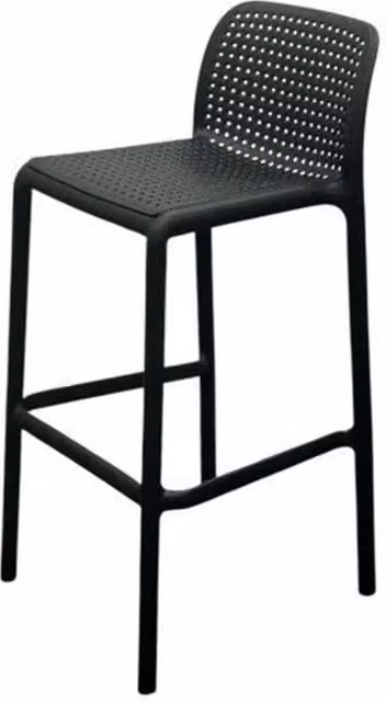 SPETLEK Modern Black Matt Stackable Bar Stool for Kitchen and Dining Rooms – 1