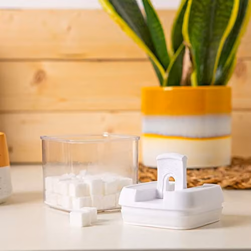 Argon Tableware Airtight Plastic Food Storage Container with Flip Lock Lid, White, 500ml – 2