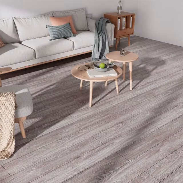 Lifeideas Self-adhesive Rustic Wood Look Plank Flooring in Brown and Grey