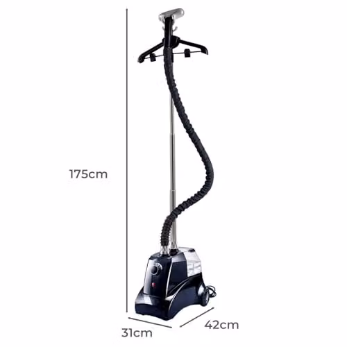 Spector 2200W Professional Standing Clothes Steamer with 3.3L Detachable Water Tank and Adjustable Pole in Blue or Black – 6