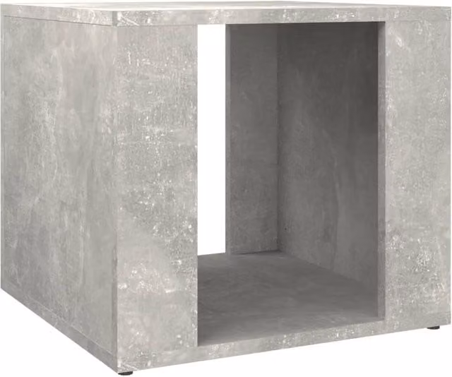 Berkfield Home Bedside Table in Concrete Grey, W/D/H: 41 x 40 x 36 cm – 1