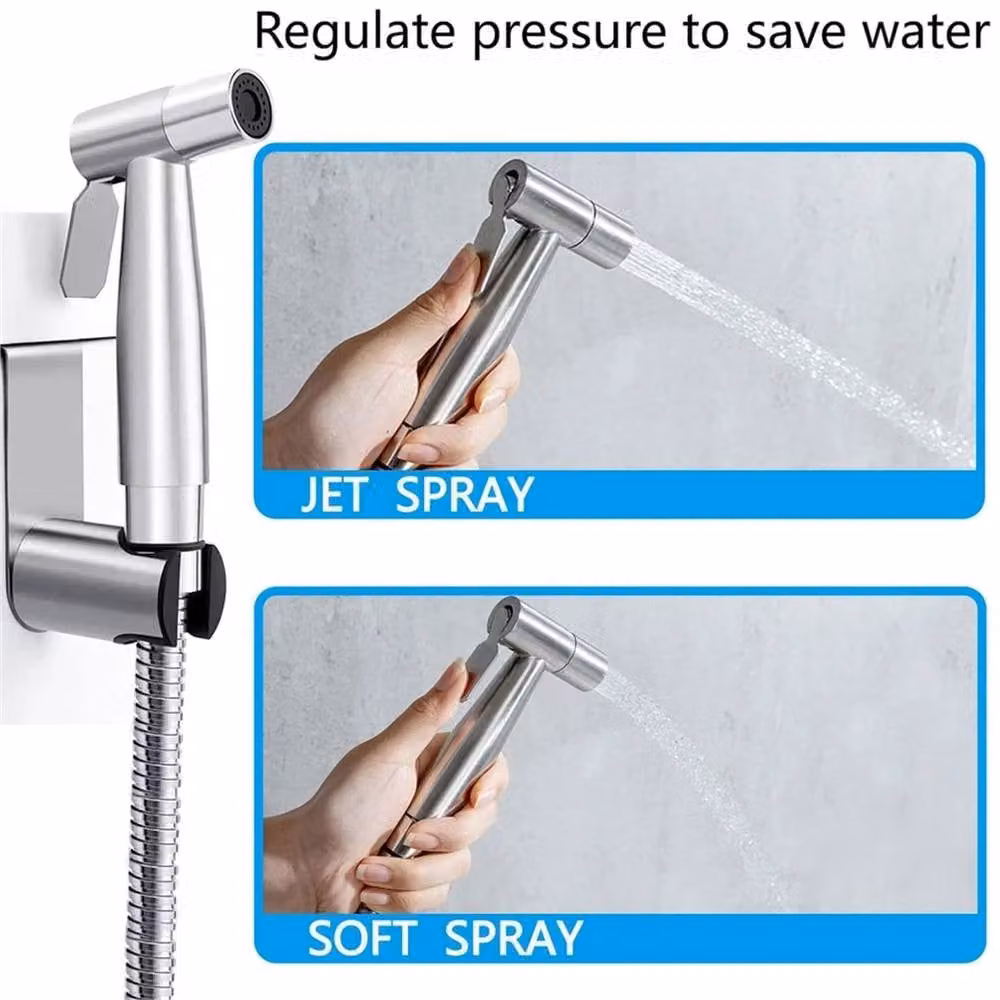 Nordara Stainless Steel Wall Mounted Hand Bidet Hose in Silver – 3