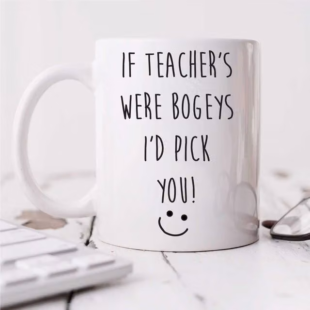 60 Second Makeover Limited If Teachers Were Bogeys I'd Pick You Funny Ceramic Coffee Mug, White, 11oz