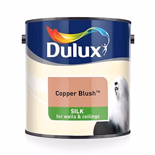 Dulux Silk Emulsion Paint for Walls and Ceilings in Copper Blush, 2.5 Litres