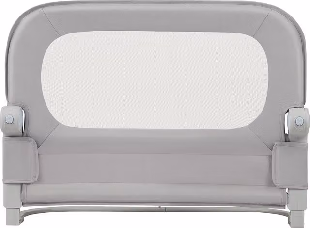 Costway Foldable Long Adjustable Baby Bed Rail Guard in Grey