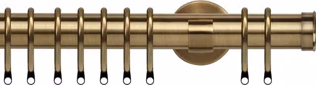 Terrys Metal Curtain Pole End Cap 35mm in Antique Brass