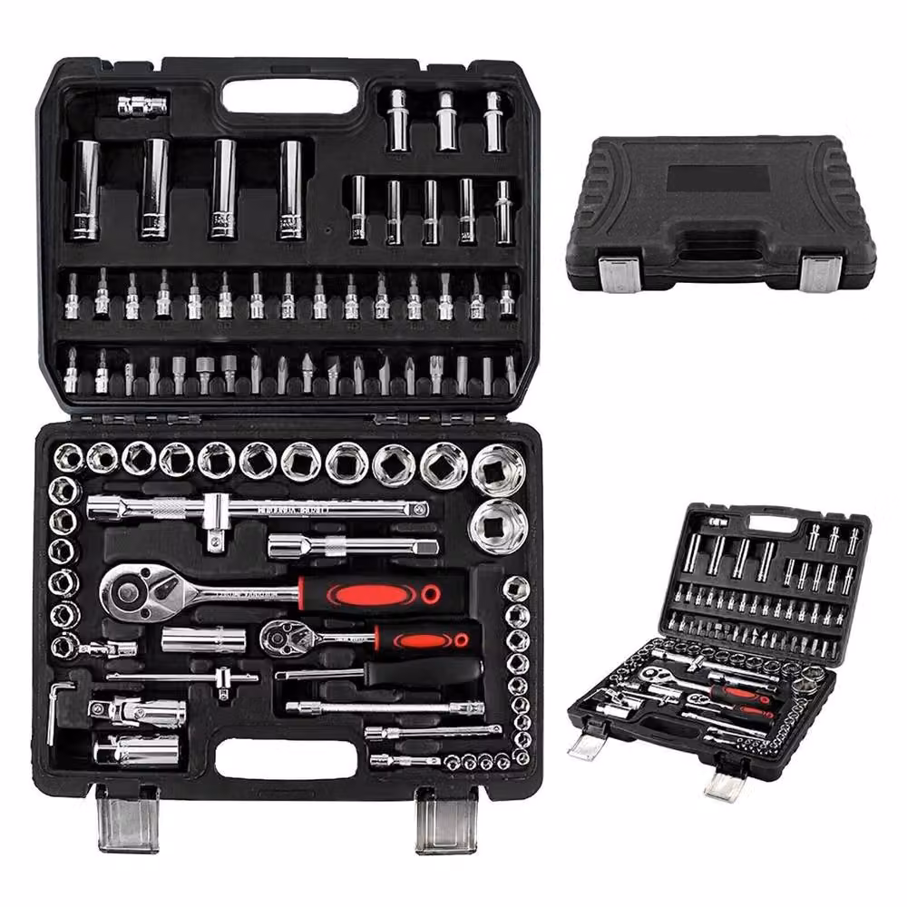 Nordara 94-Piece 1/2" and 1/4" Drive Socket Ratchet Wrench Set with Case in Black – 3