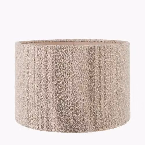 Ruma Taupe Boucle Cylinder Lampshade in Beige, Diameter: 50.8 cm – 1