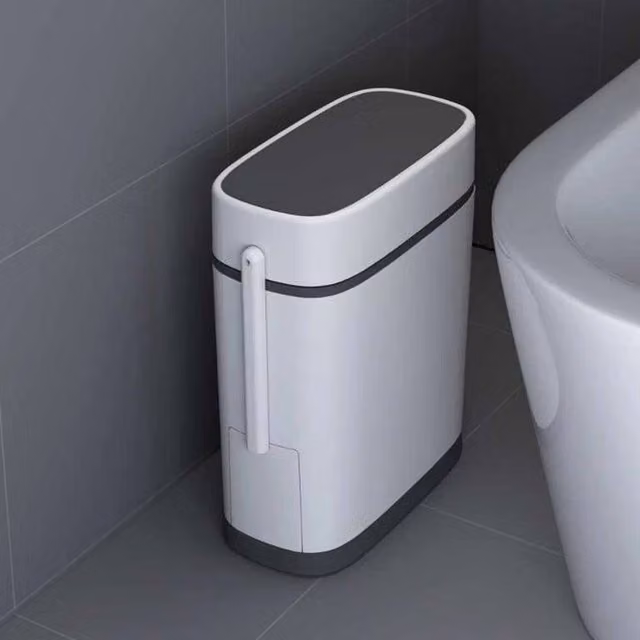 KORVIXA 2 in 1 Touch Bathroom Waste Bin, White – 1